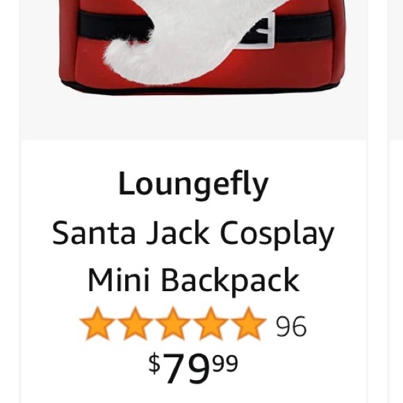 🎁SOLD!⭐️Loungefly CosplayJack Skellington Santa Backpack & Wallet Set-🎒 - Picture 10 of 11